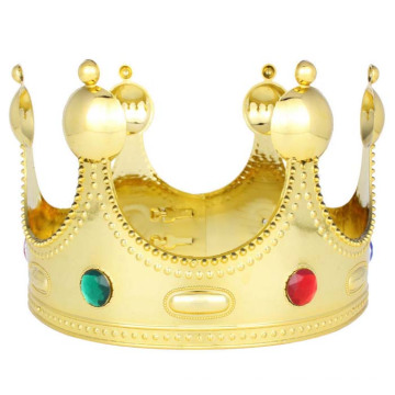 Majestic Royal Gold King Prince Queen Jeweled Crown Tiara
